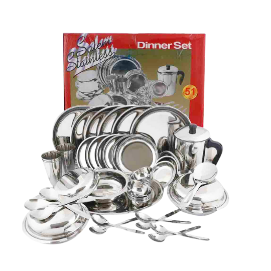 Stainless Steel 51 Pc Dinner Set